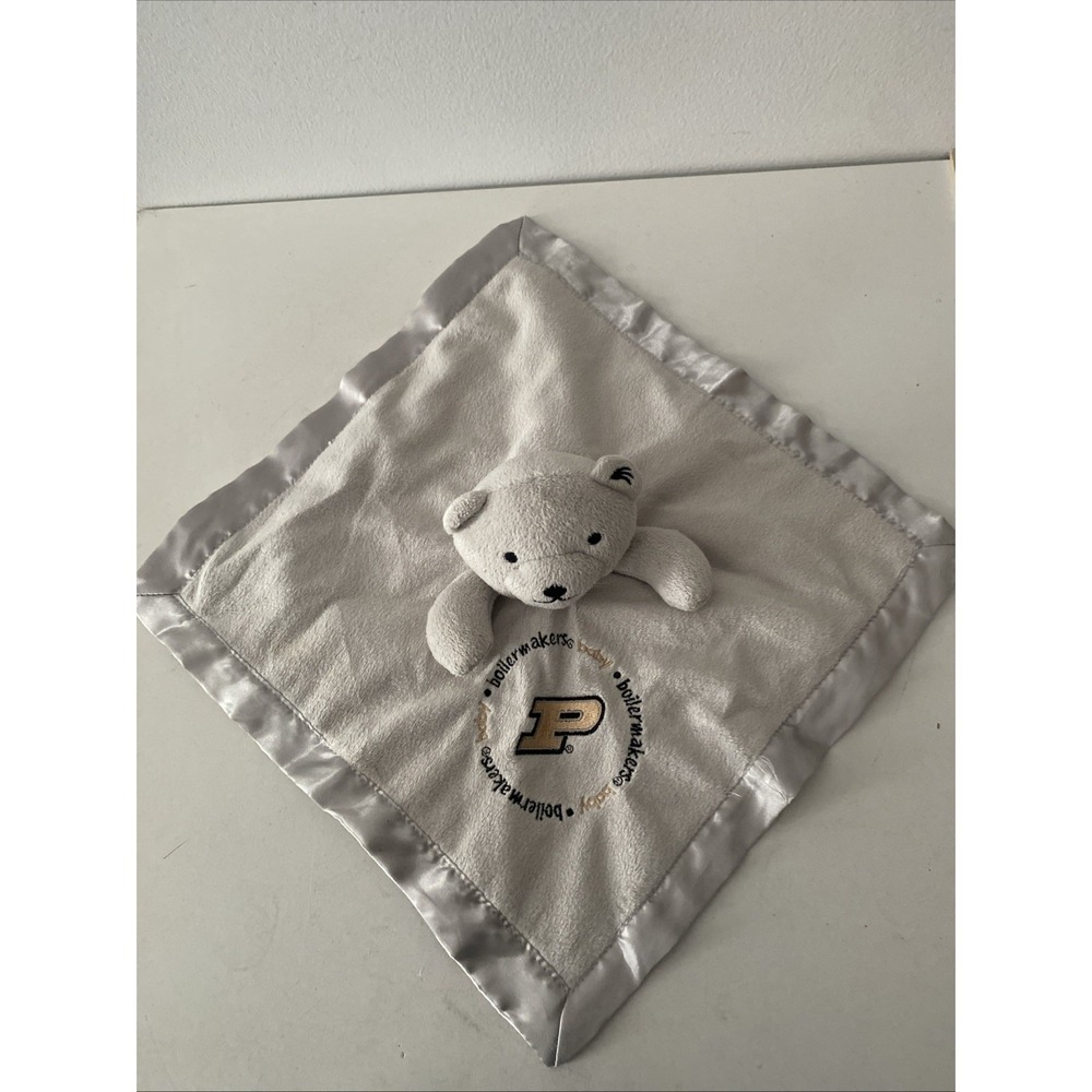 Purdue Boilermaker Teddy Bear Security Blanket Baby Lovey Football Fanatic Plush